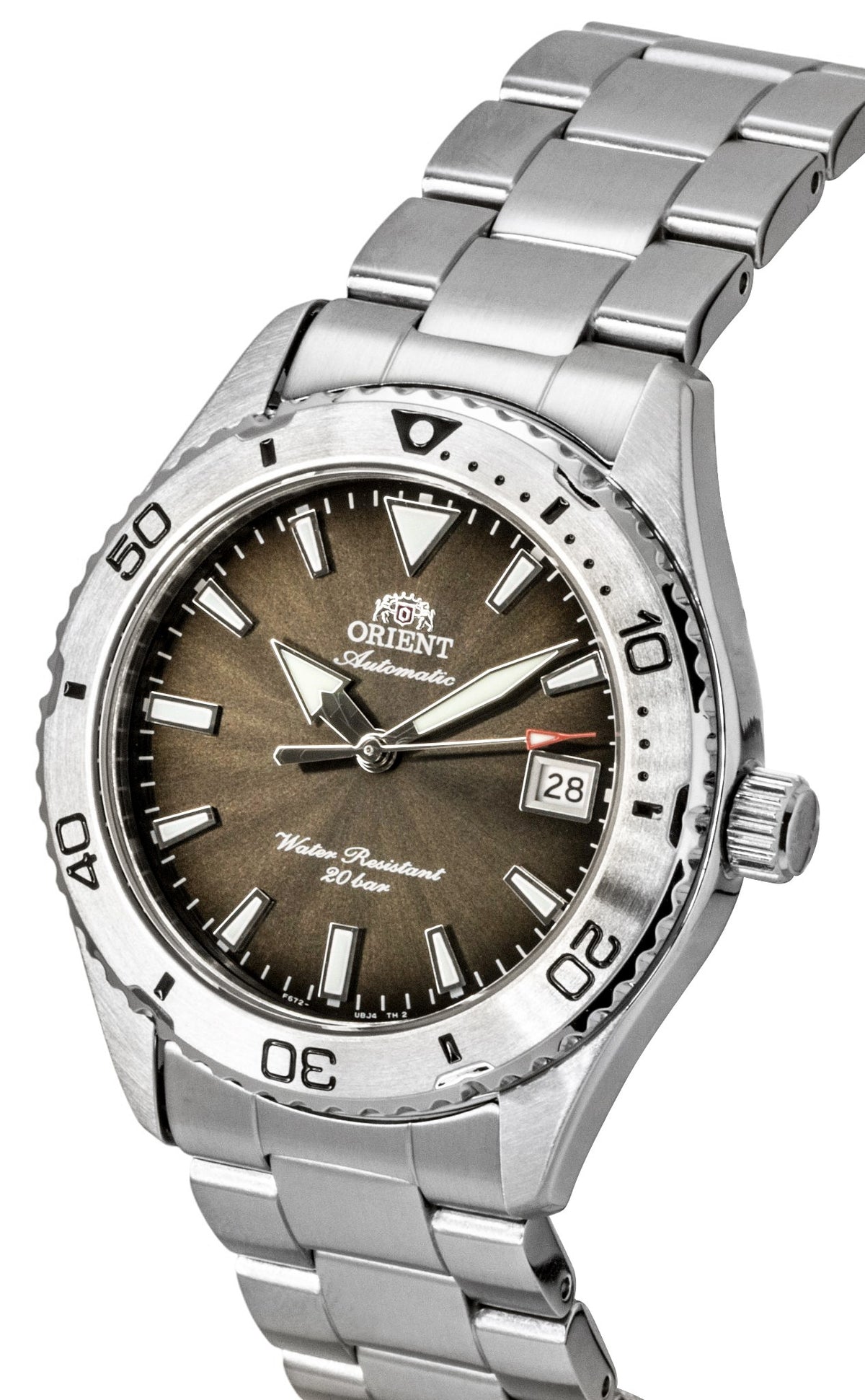 Orient Mako Sport Stainless Steel Brown Dial Automatic Diver's RA-AC0Q15Y 200M Men's Watch