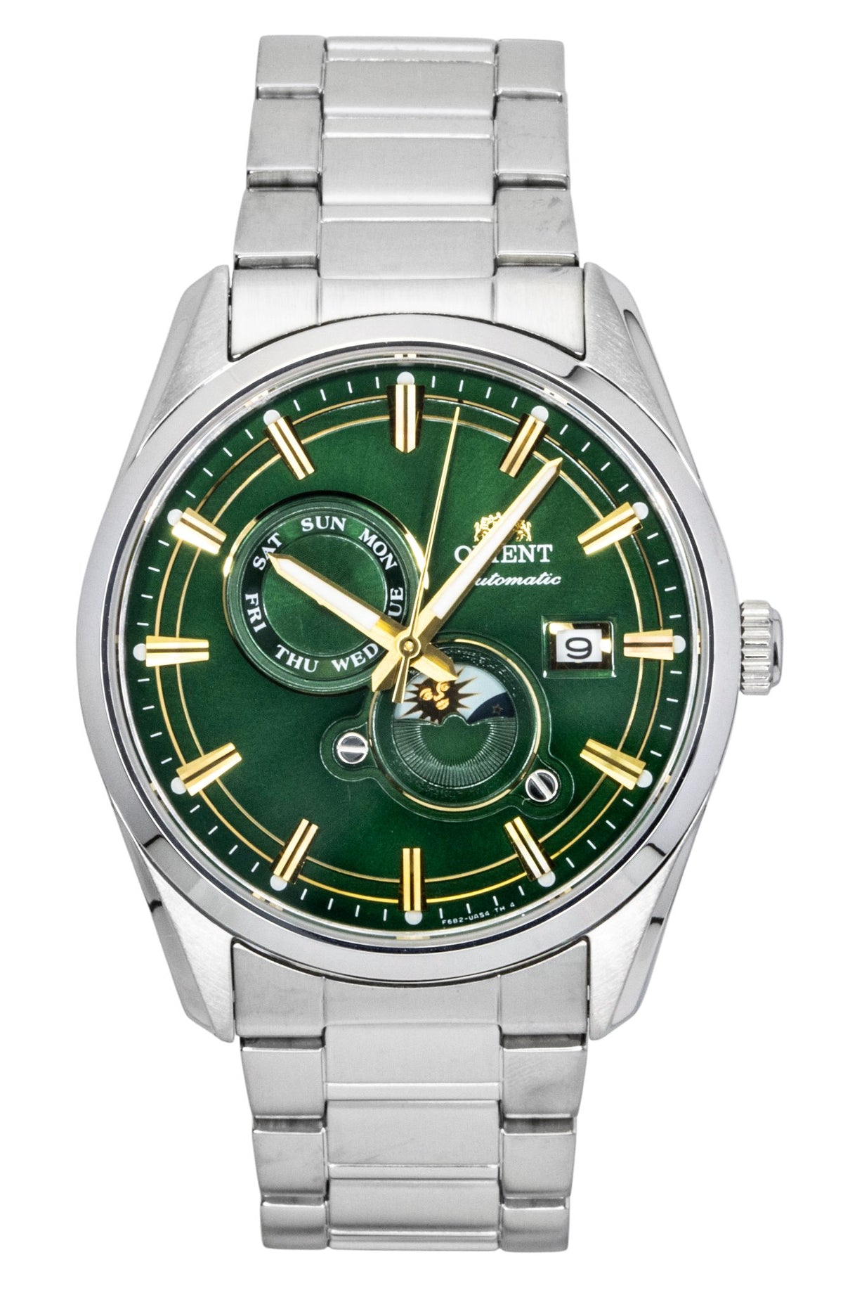 Orient Contemporary Stretto Sun And Moon Phase Green Dial Automatic RA-AK0314E Men's Watch
