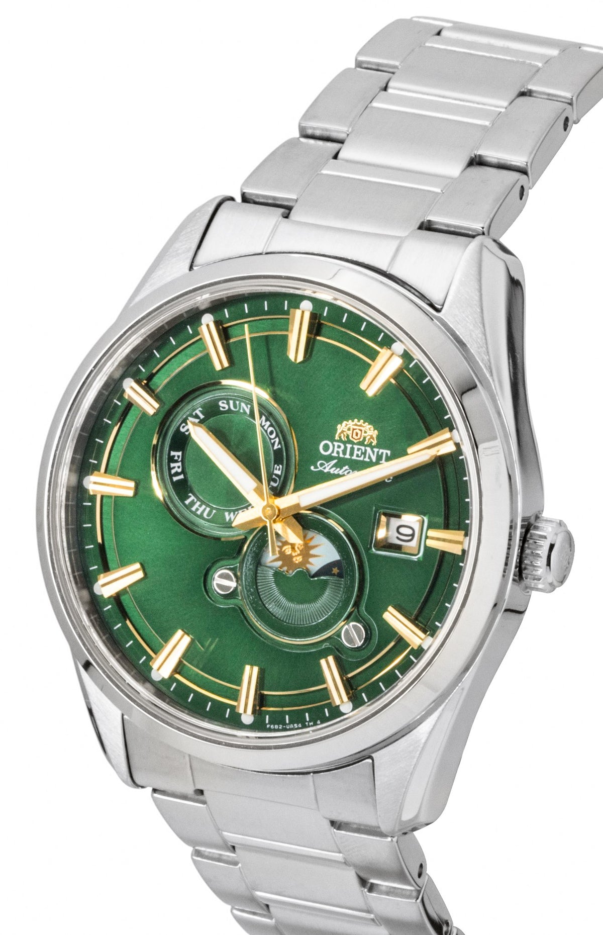 Orient Contemporary Stretto Sun And Moon Phase Green Dial Automatic RA-AK0314E Men's Watch