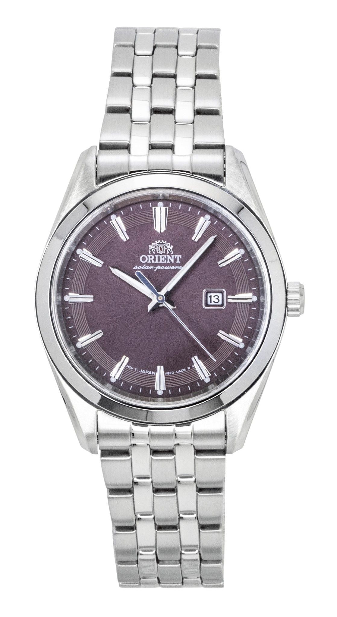 Orient Stretto Stainless Steel Brown Dial Solar RA-WG0603R Women's Watch