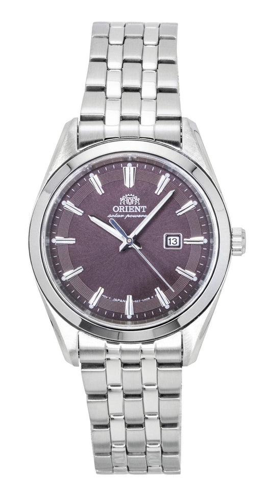 Orient Stretto Stainless Steel Brown Dial Solar RA-WG0603R Women's Watch