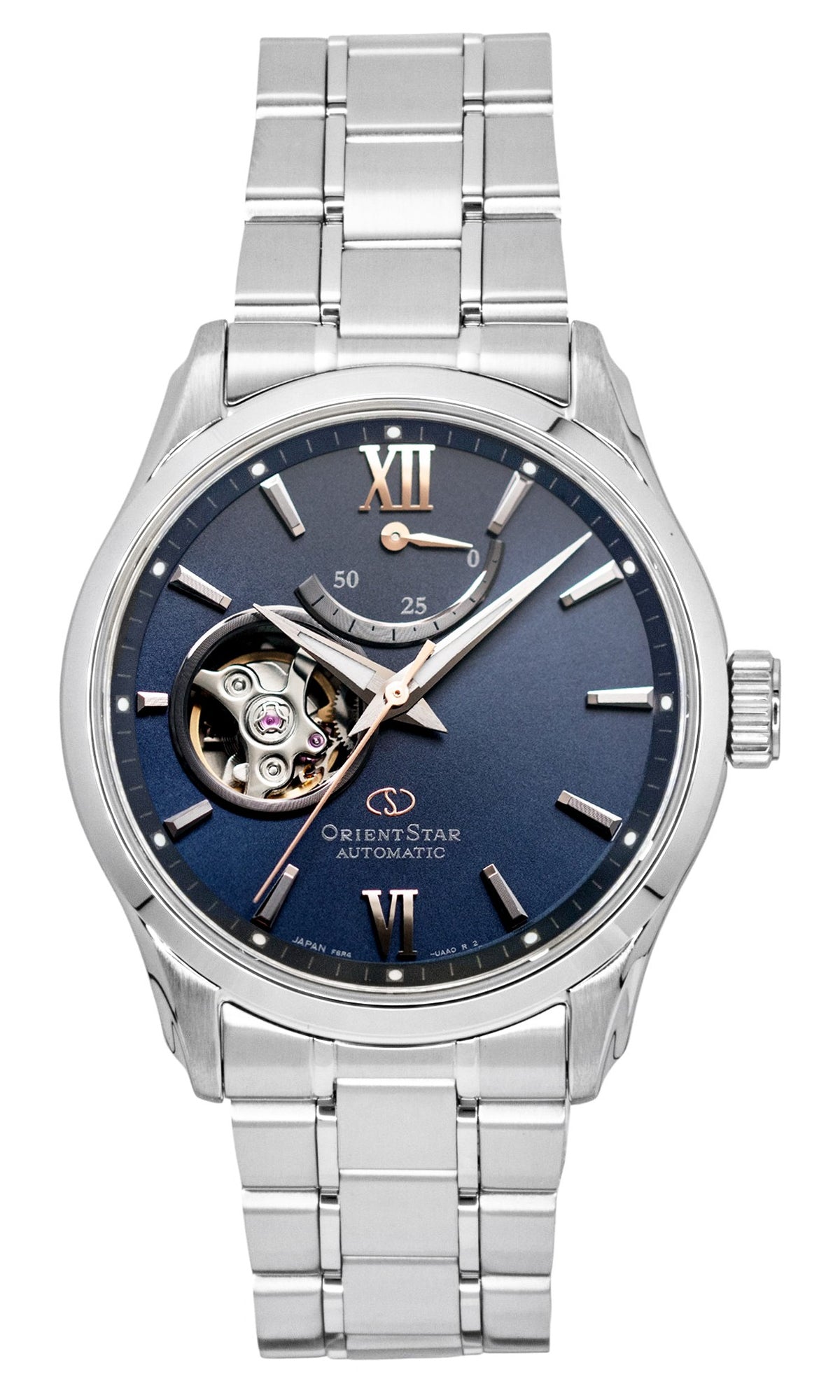 Orient Star Contemporary Limited Edition Stainless Steel Blue Grey Open Heart Dial Automatic RE-AT0021L 100M Men's Watch
