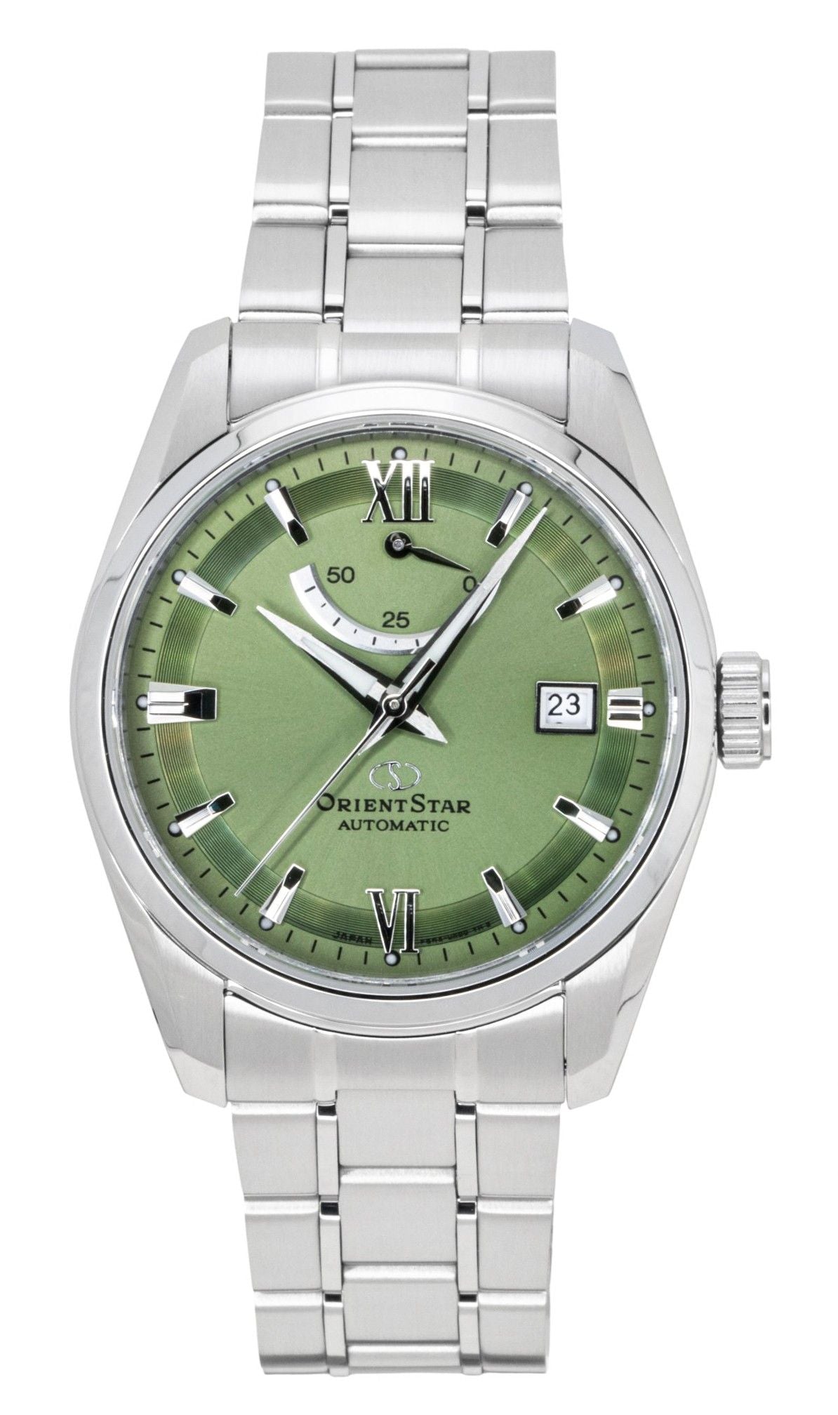Orient Star Contemporary Stainless Steel Green Dial Automatic RE-AU0107E 100M Men's Watch
