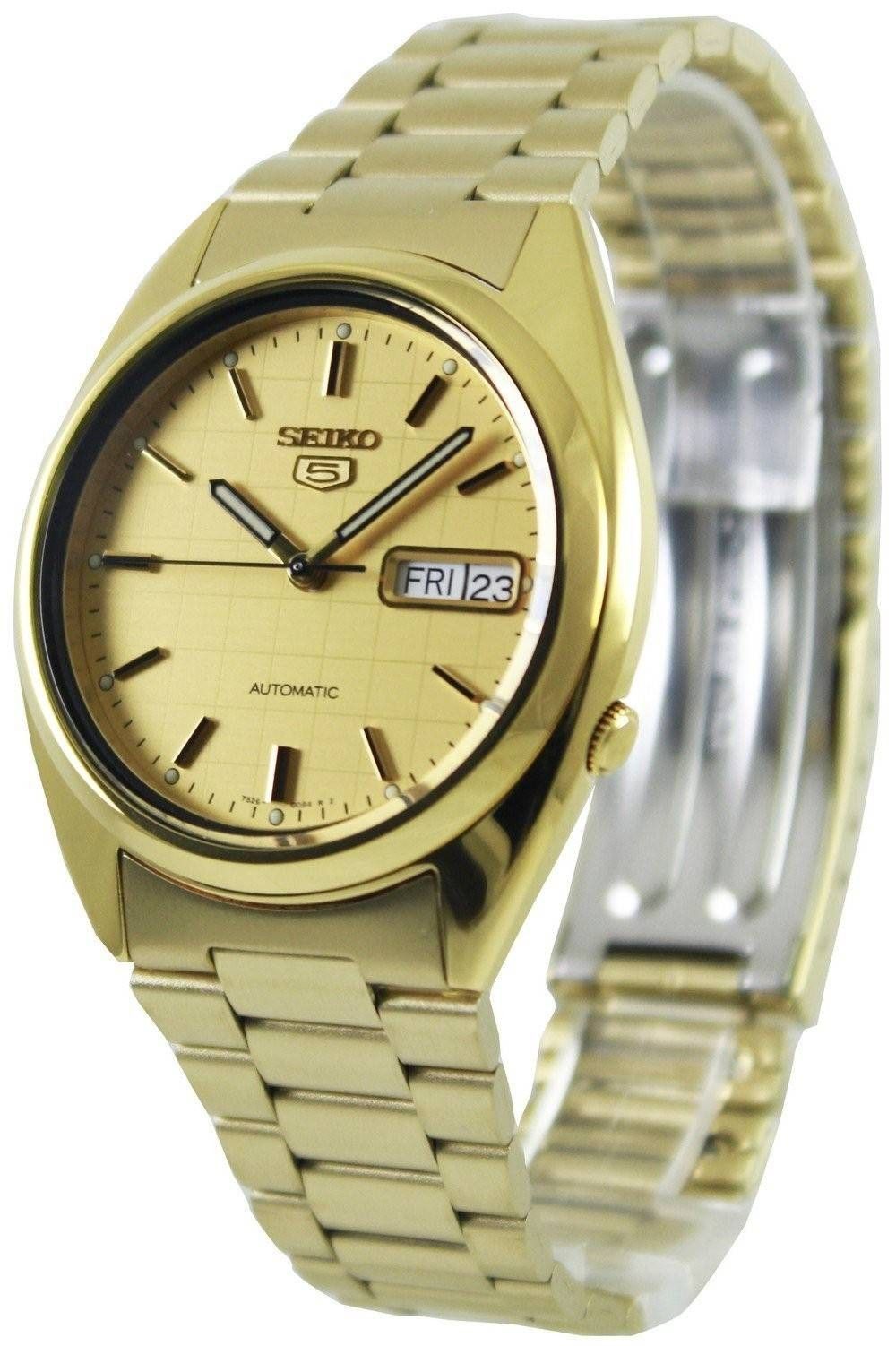 Refurbished Seiko 5 Automatic Gold Dial SNXL72K1 SNXL72K Men's Watch