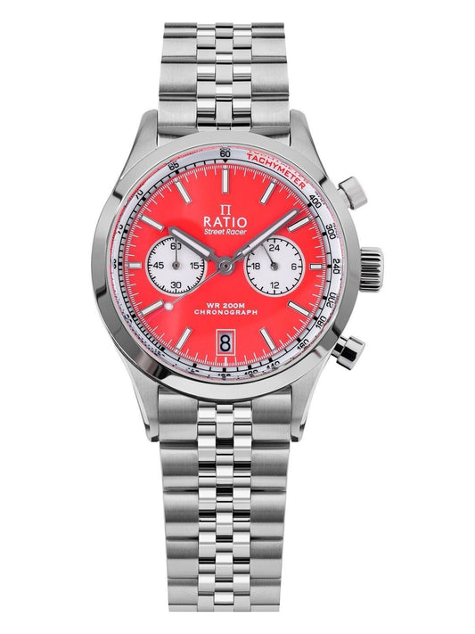 Ratio Street Racer Chronograph RTC015 200M Red Reverse Panda Dial Limited Edition Watch