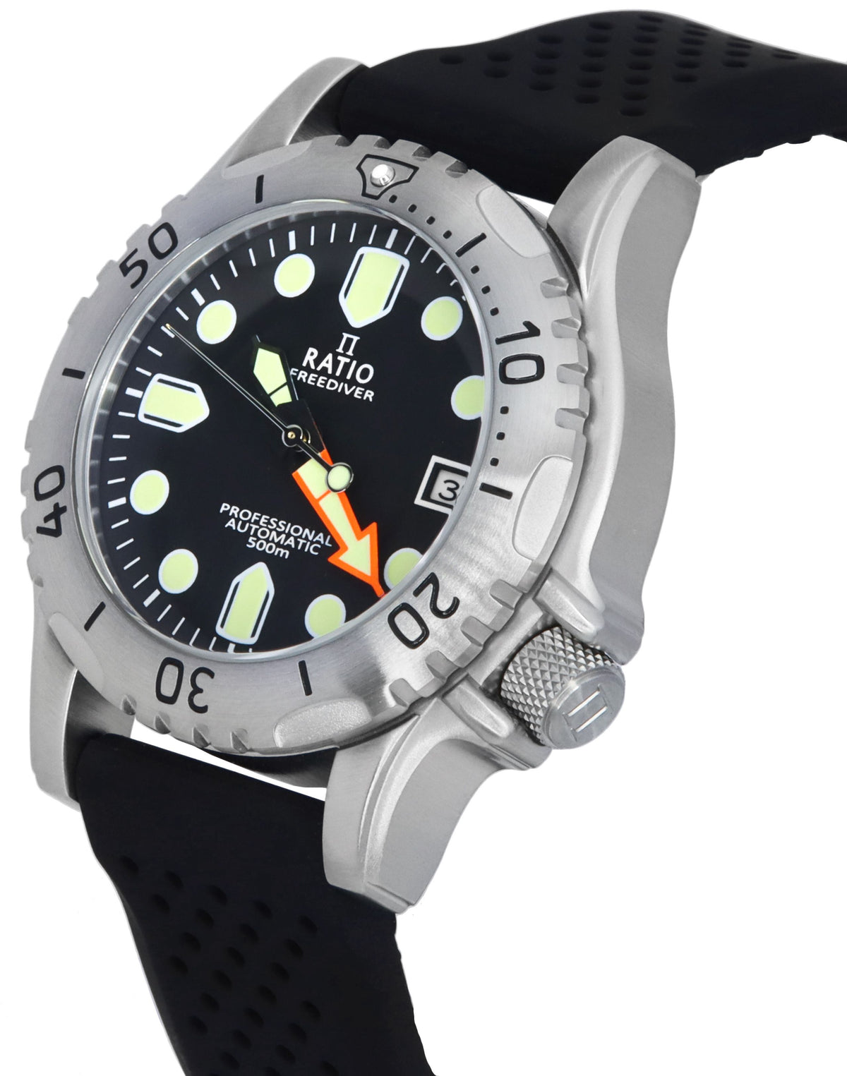Ratio FreeDiver Professional Sapphire Black Dial Automatic RTF015 500M Men's Watch