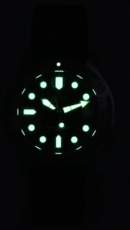 Ratio FreeDiver Professional Sapphire Black Dial Quartz RTF021 200M Men's Watch
