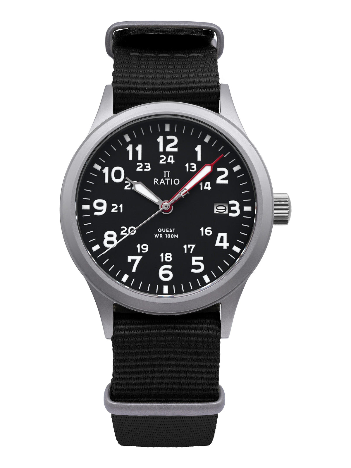 Ratio Quest Men's Field Watch Sapphire Nylon Strap Quartz RTQ017 100M Lewis And Clark Edition