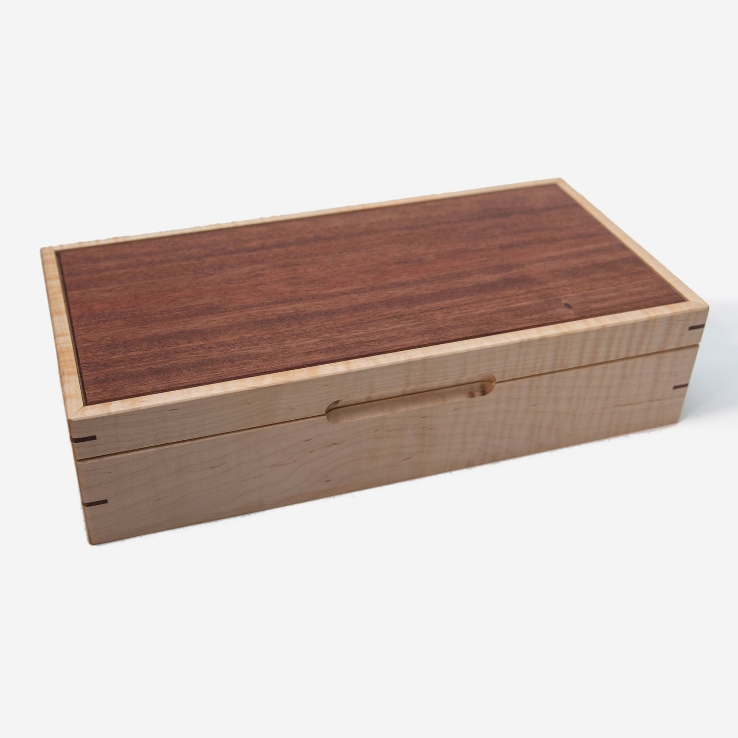Watch Box Curly Maple Sapele Mahogany 8 Compartments - Veloce - The App For Watch Collectors