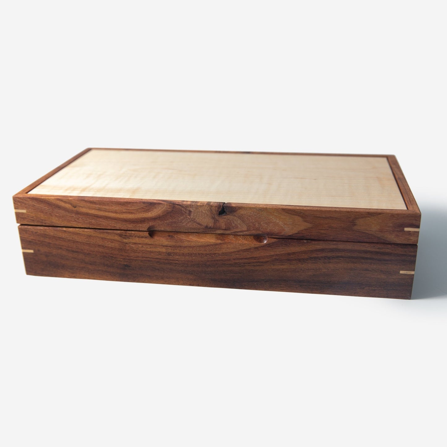 Desert Mesquite and Curly Maple Watch Box 8 Compartments - Veloce - The App For Watch Collectors