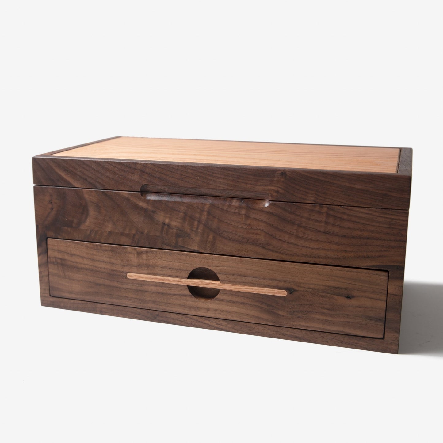 Watch Box Drawer Black Walnut And Oak 12 To 16 Compartments - Veloce - The App For Watch Collectors