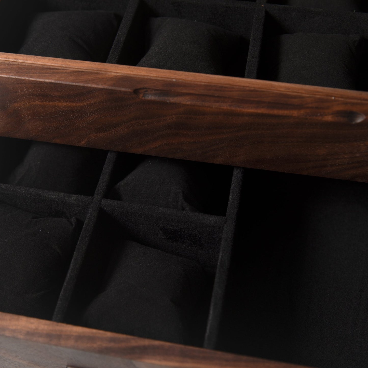 Watch Box With Drawer Black Walnut 12 To 16 Compartments - Veloce - The App For Watch Collectors