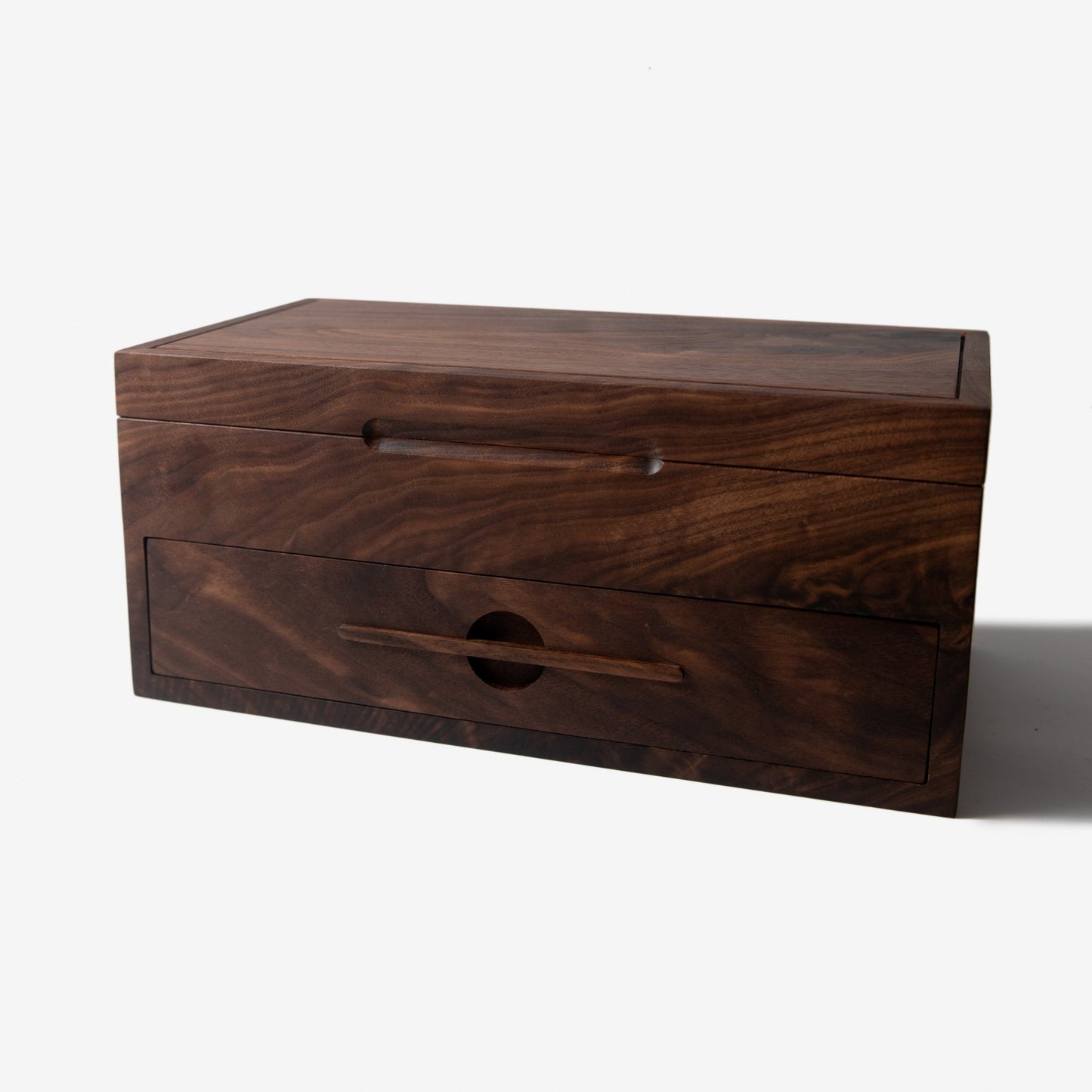 Watch Box With Drawer Black Walnut 12 To 16 Compartments - Veloce - The App For Watch Collectors
