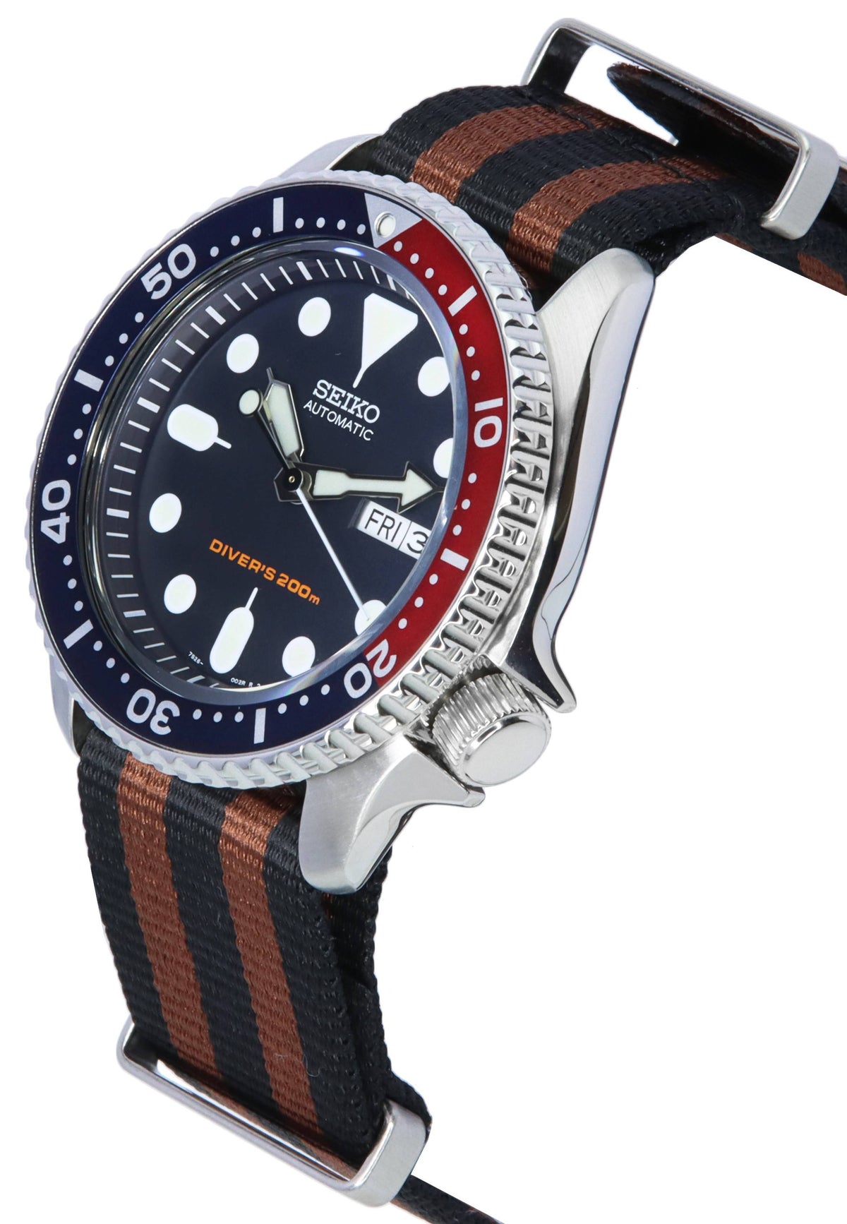 Seiko Blue Dial Automatic Diver's SKX009K1-var-NATO22 200M Men's Watch