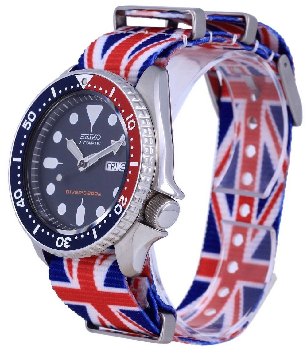 Seiko Automatic Diver's Polyester SKX009K1-var-NATO28 200M Men's Watch