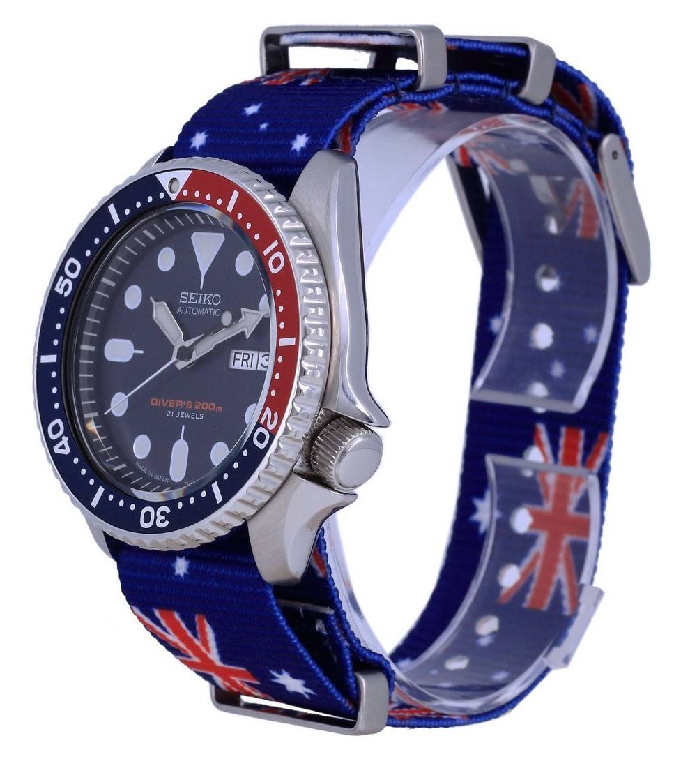 Seiko Automatic Diver's Polyester SKX009K1-var-NATO29 200M Men's Watch