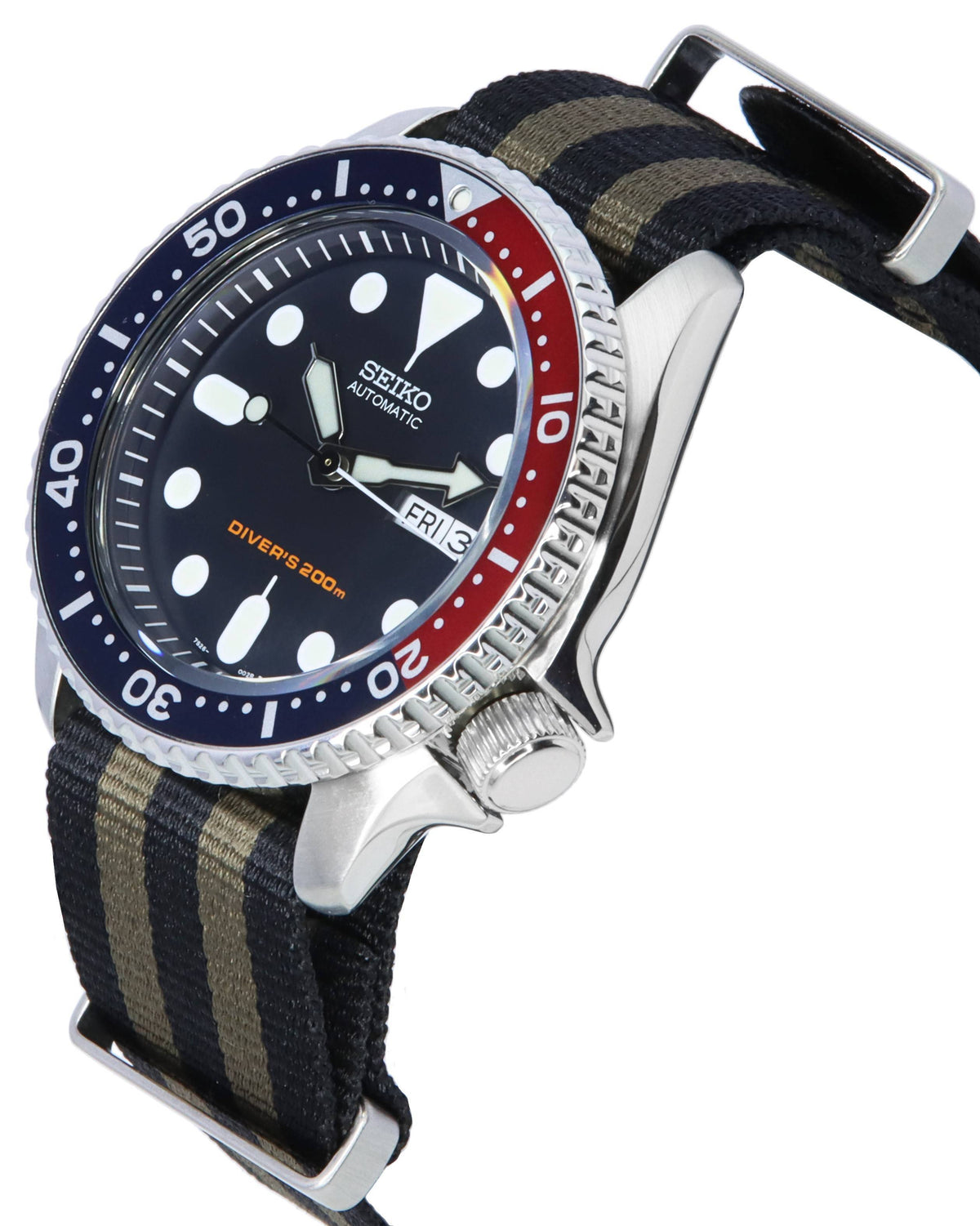 Seiko Automatic Diver's 200M NATO Strap SKX009K1-var-NATO2 Men's Watch