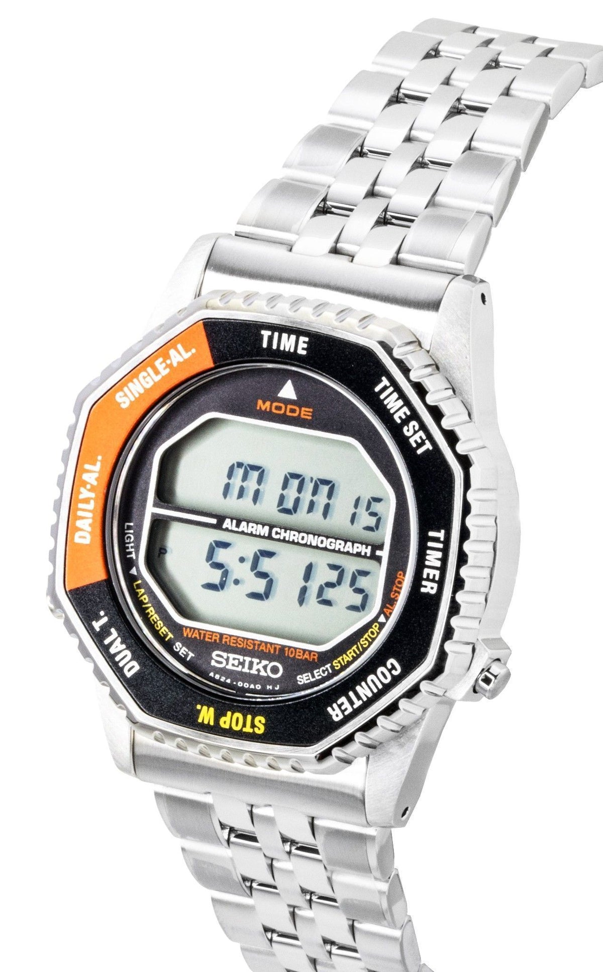 Seiko Rotocall Digital Chronograph Stainless Steel Quartz SMGG19P1 100M Men's Watch