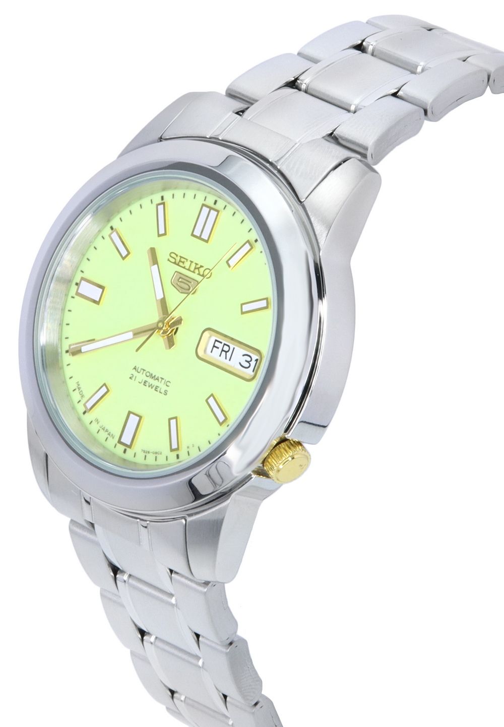 Seiko 5 Stainless Steel Green Dial Automatic SNKK19 SNKK19J1 SNKK19J Men's Watch