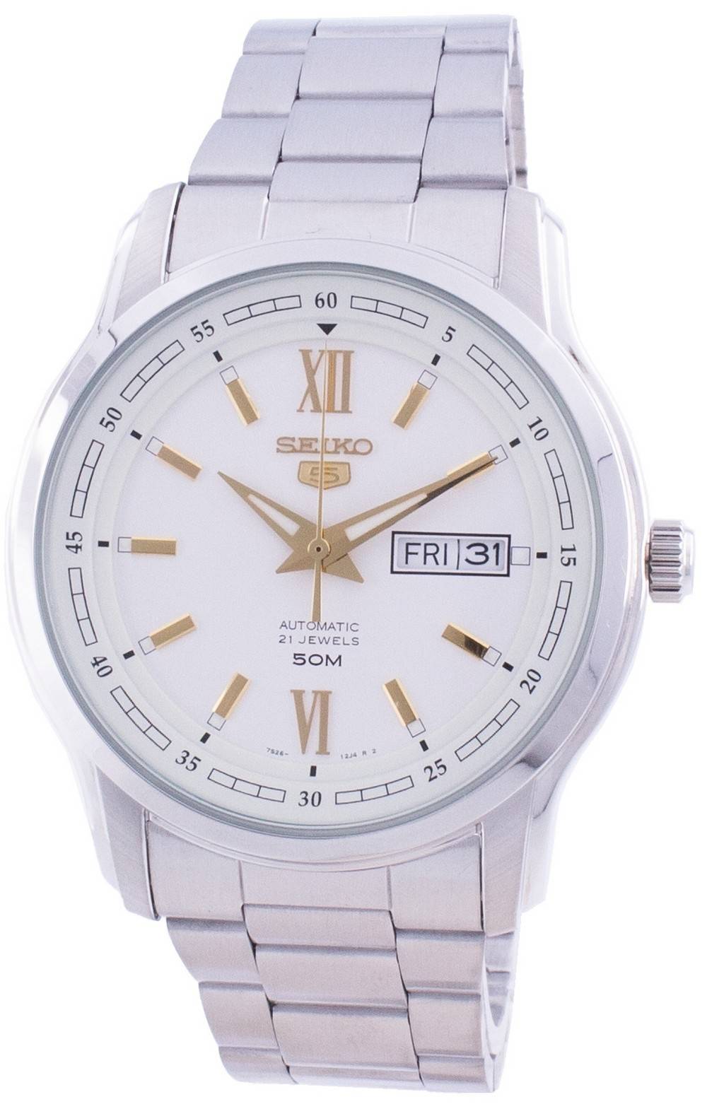 Refurbished Seiko 5 Automatic White Dial SNKP15 SNKP15K1 SNKP15K Men's Watch