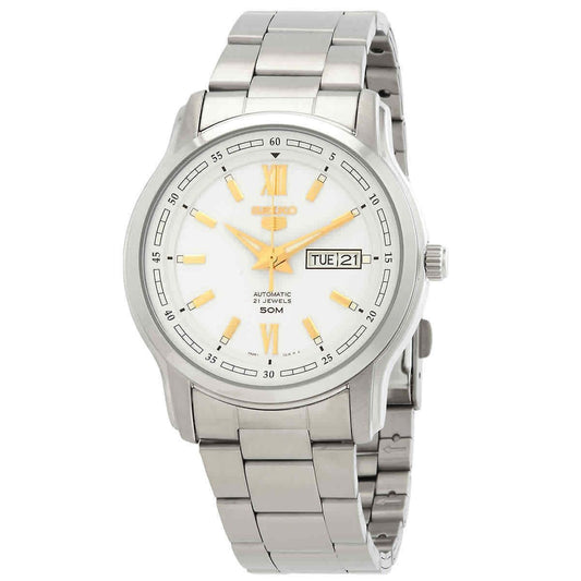 Seiko 5 Automatic White Dial SNKP15 SNKP15K1 SNKP15K Men's Watch