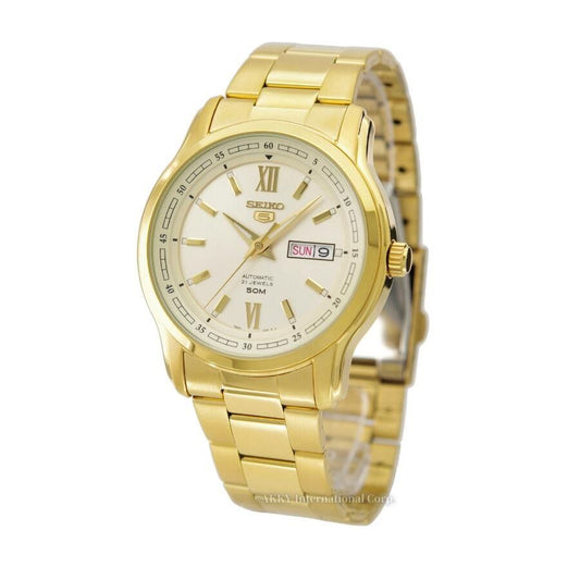 Seiko 5 Automatic Gold Tone Dial SNKP20 SNKP20K1 SNKP20K Men's Watch