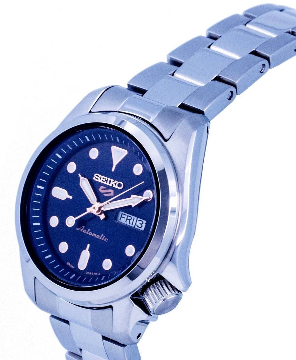 Seiko 5 Sports Automatic Stainless Steel Blue Dial SRE003 SRE003K1 SRE003K 100M Women's Watch