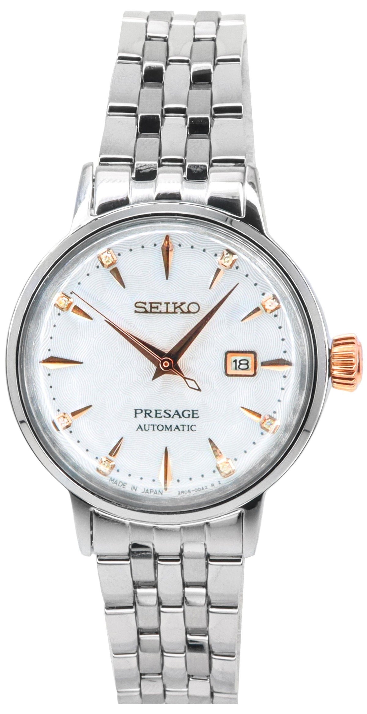 Refurbished Seiko Presage Cocktail Time Clover Club Diamond Accents White Dial Automatic SRE009J1 Women's Watch
