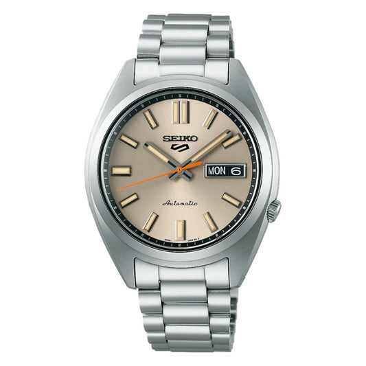 Seiko 5 Automatic Ivory Dial Stainless Steel Men' Watch Srpk91K1