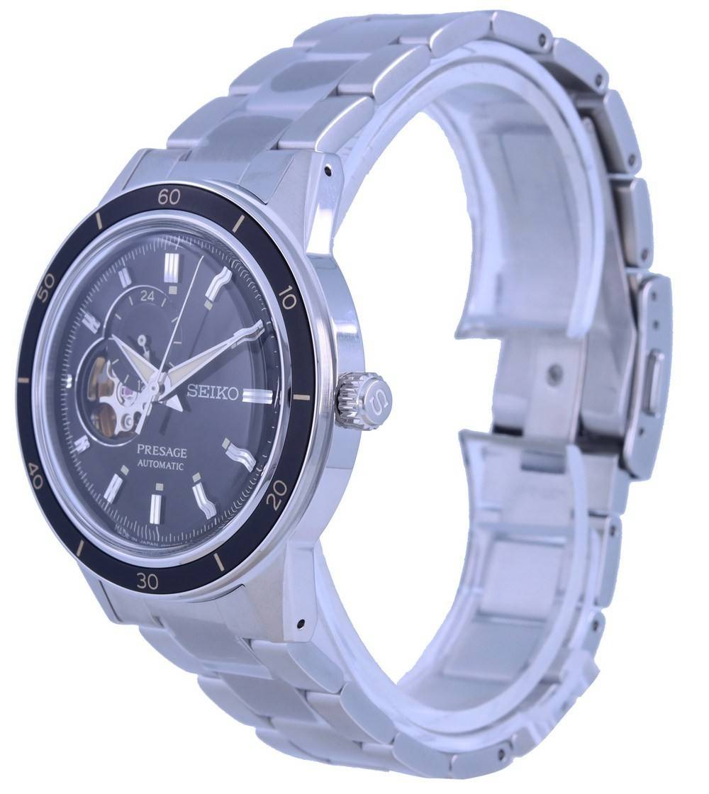 Seiko Presage Style 60's Open Heart Black Dial Automatic SSA425 SSA425J1 SSA425J Men's Watch