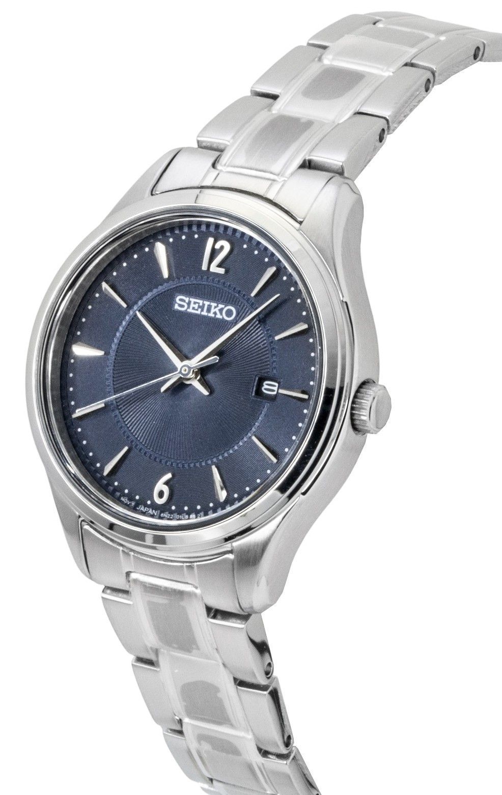 Seiko Classic Stainless Steel Blue Dial Quartz SUR425P1 100M Women's Watch