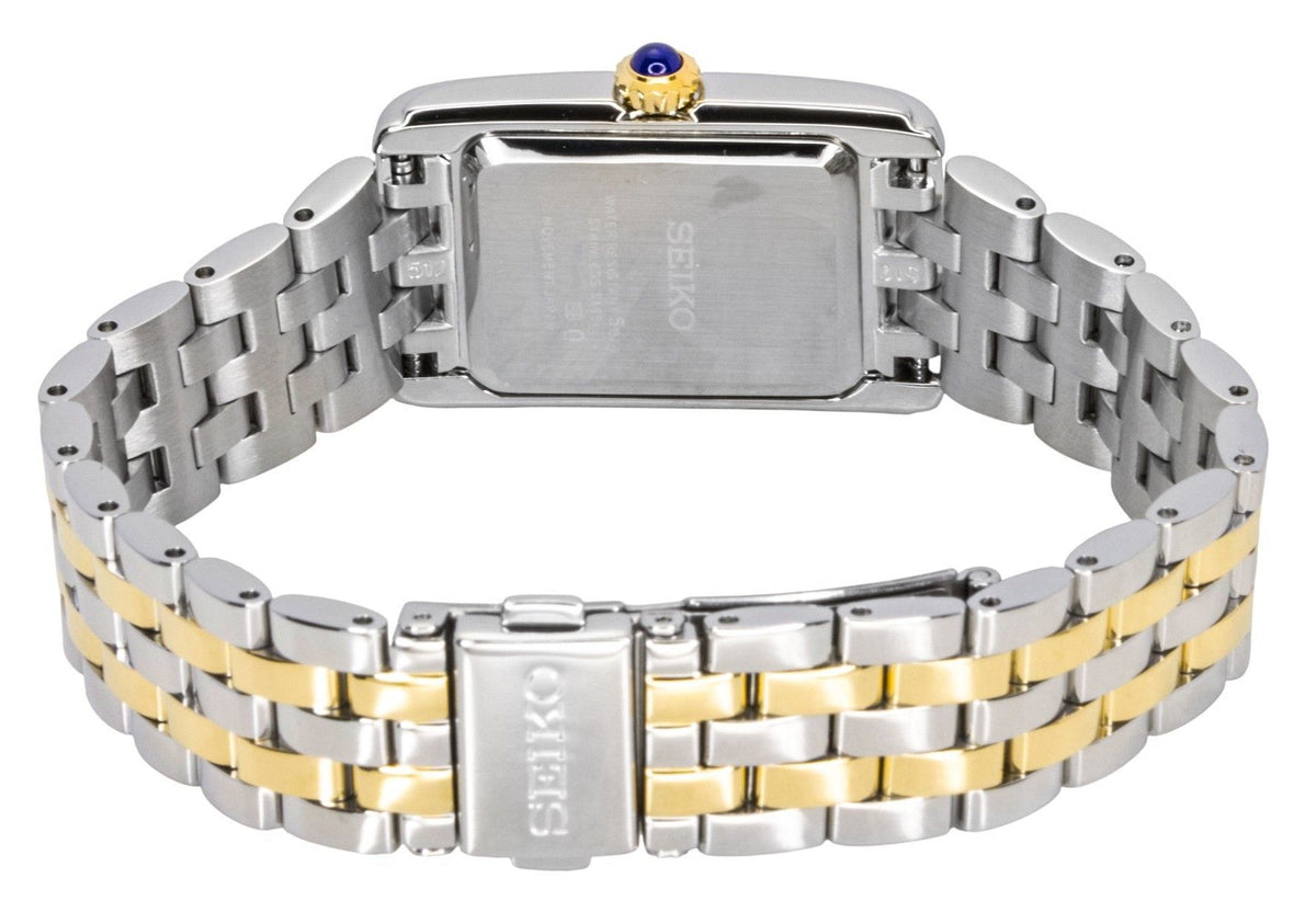 Seiko Two Tone Stainless Steel Silver Dial Quartz SWR087P1 Women's Watch