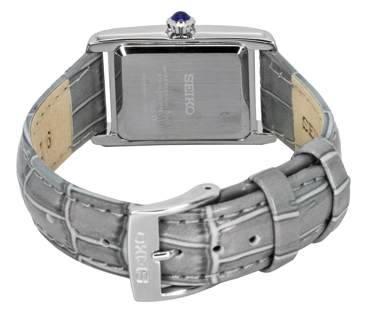 Seiko Classic Leather Strap White Dial Quartz SWR099P1 Women's Watch