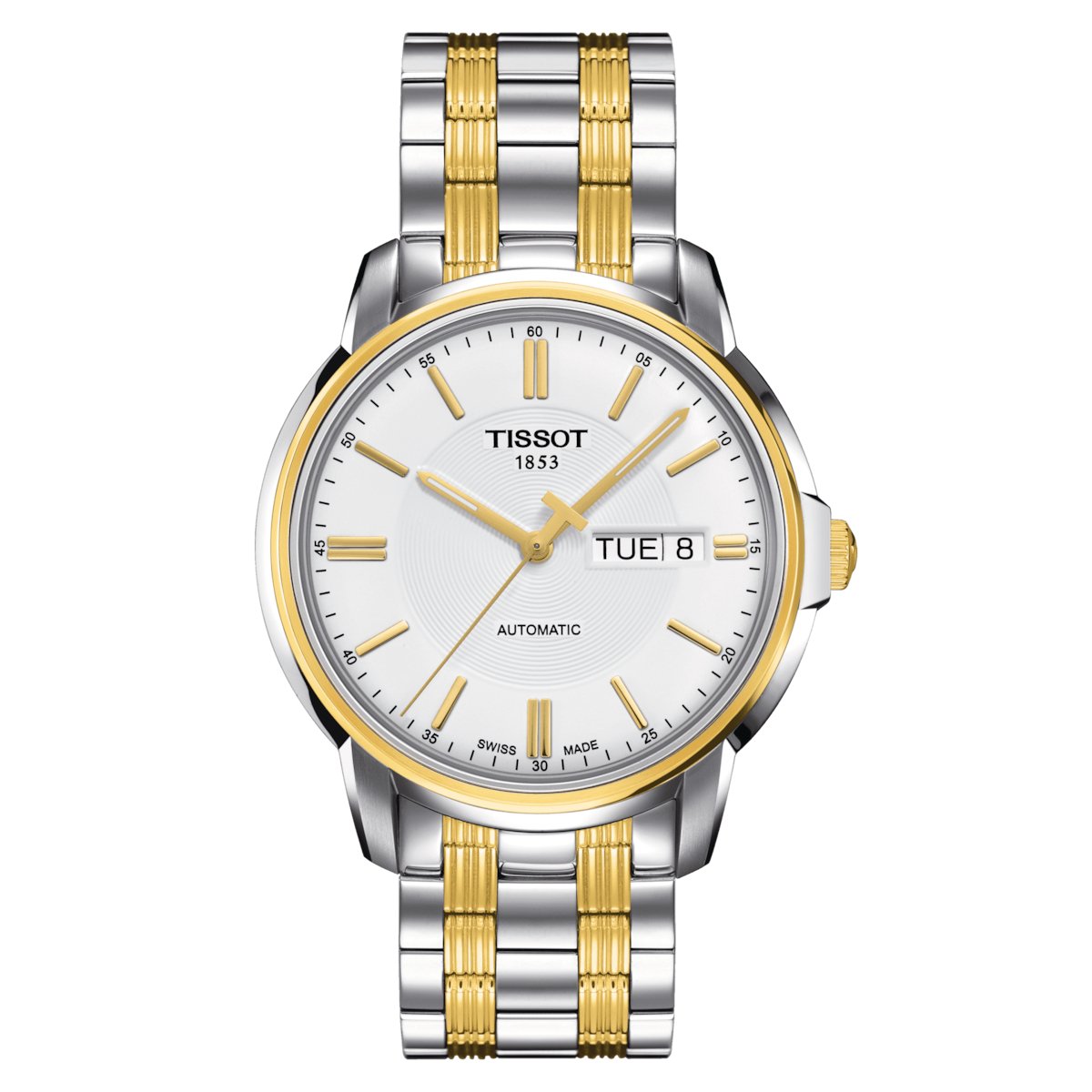 Tissot Mens Watch Automatics Iii T Classic 39mm Silver Gold T0654302203100