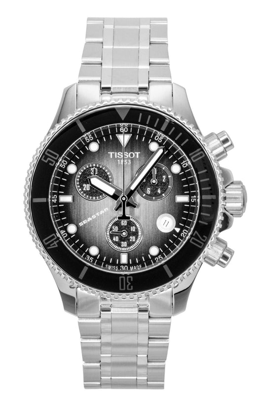 Tissot Seastar 1000 Chronograph Stainless Steel Black Dial Quartz Diver's T120.217.11.061.00 300M Men's Watch