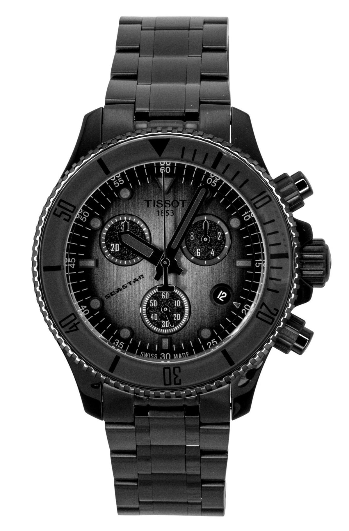 Tissot Seastar 1000 Chronograph Black Stainless Steel Black Dial Quartz Diver's T120.217.33.061.00 300M Men's Watch