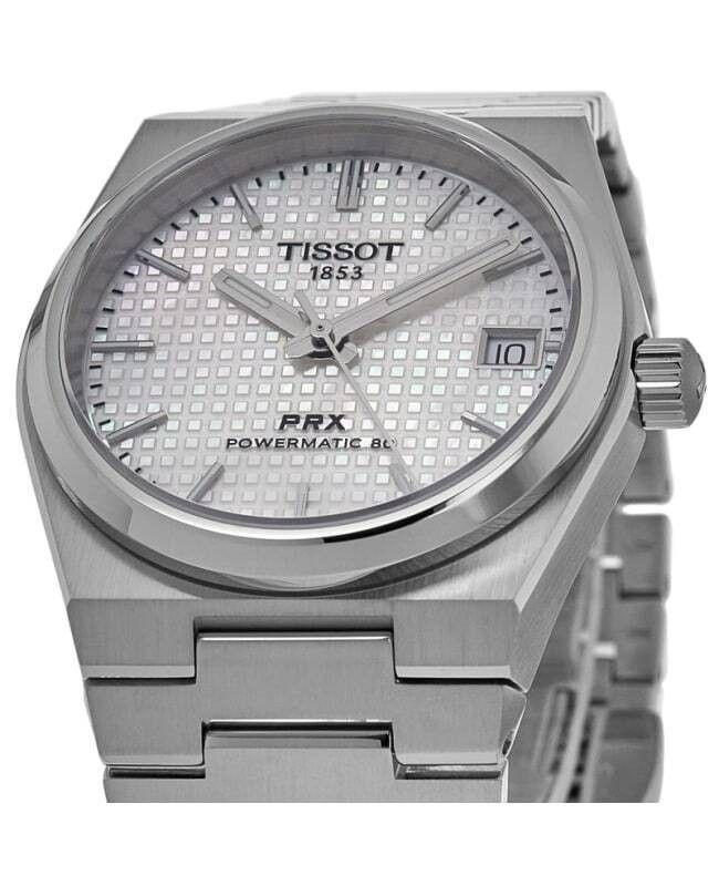 Tissot PRX T-Classic Powermatic 80 White Mother Of Pearl Dial Automatic T137.207.11.111.00 100M Unisex Watch