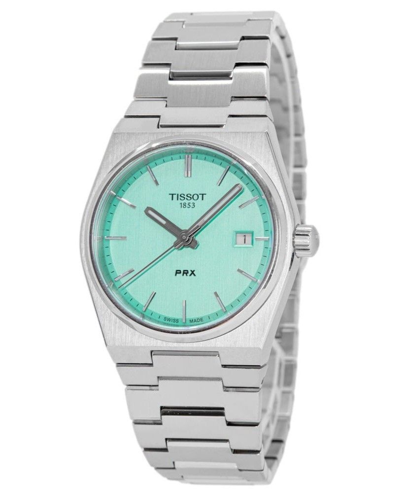 Tissot T-Classic PRX Stainless Steel Light Green Dial Quartz T137.210.11.091.00 100M Women's Watch