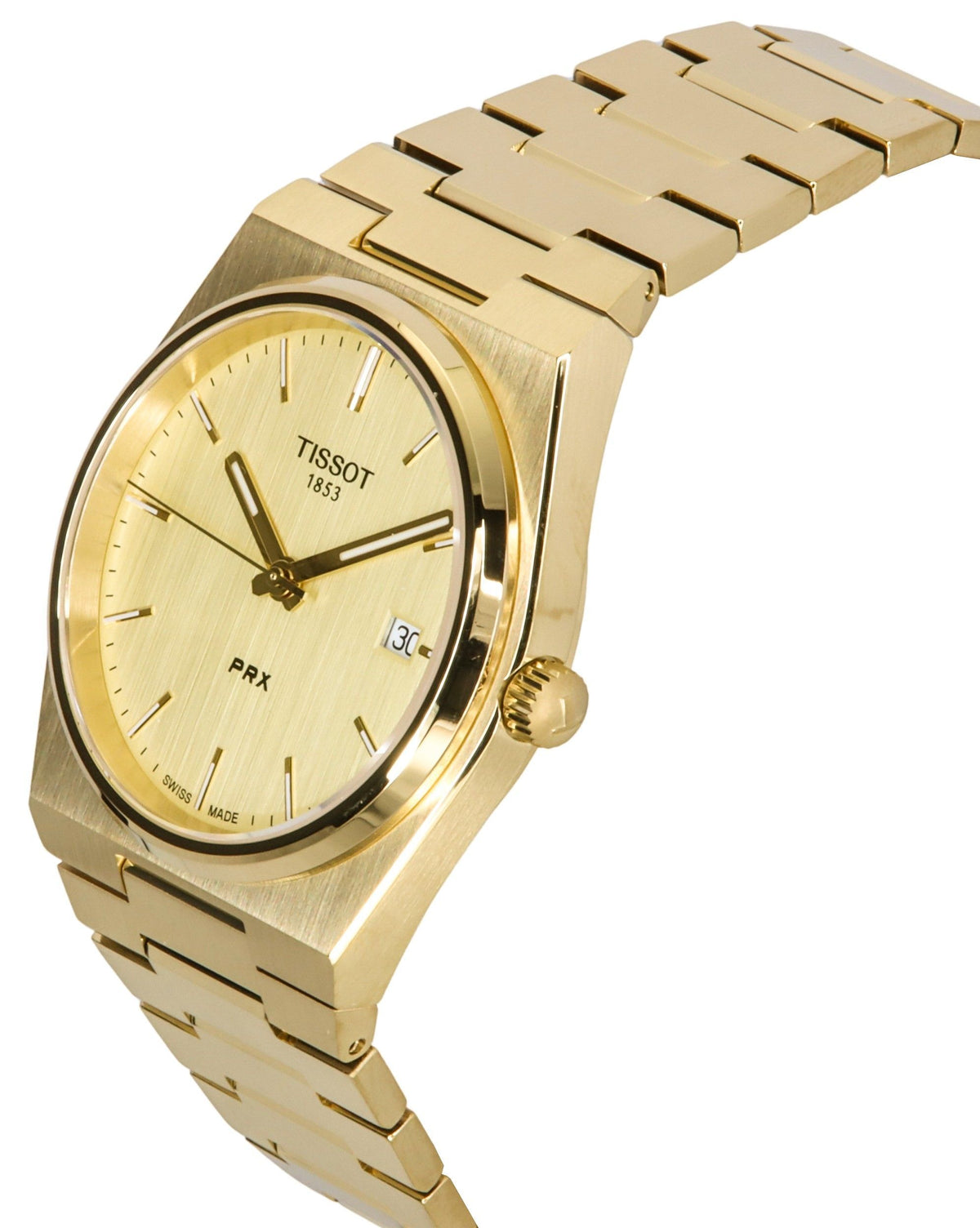 Tissot PRX Gold Tone Stainless Steel Champagne Dial Quartz T137.410.33.021.00 100M Men's Watch