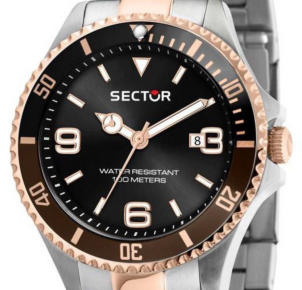 Refurbished Sector 230 Black Dial Two Tone Stainless Steel Quartz R3253161019 100M Men's Watch