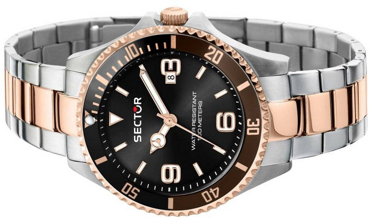 Refurbished Sector 230 Black Dial Two Tone Stainless Steel Quartz R3253161019 100M Men's Watch