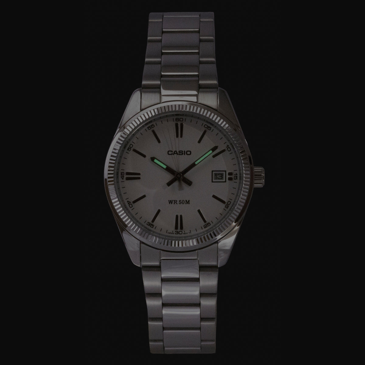 Casio Analog Stainless Steel White Dial Quartz UTP-1302PD-7AV Unisex Watch