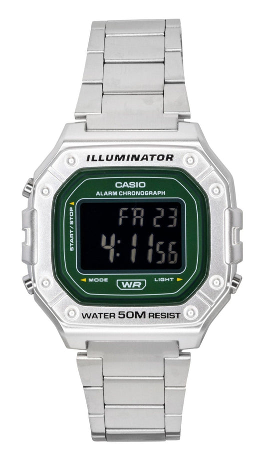 Casio Digital Stainless Steel Quartz W-218HD-3AV Men's Watch
