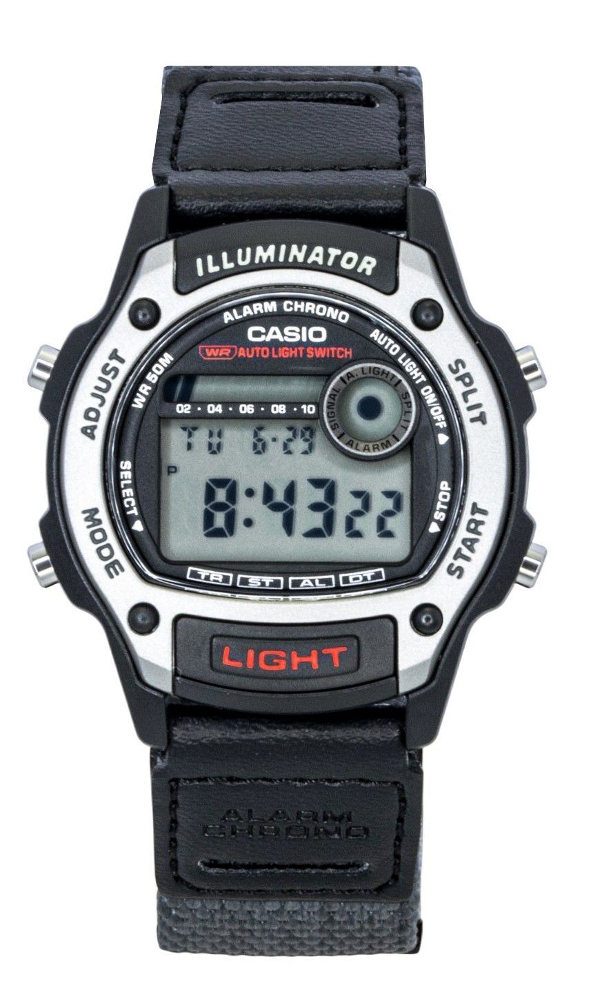 Casio Standard Digital Leather And Cloth Strap Quartz W-220HF-8AV Unisex Watch