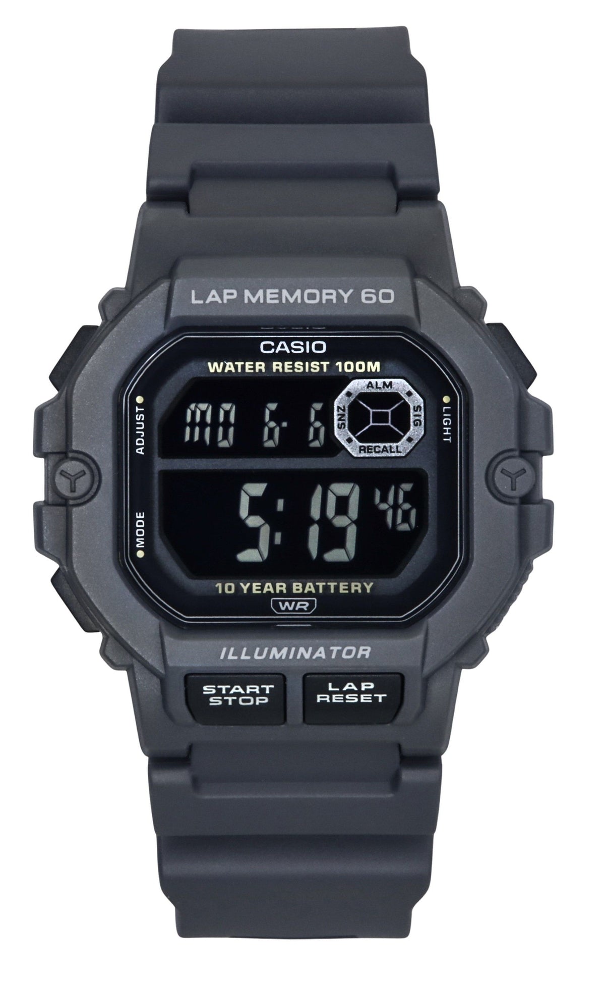 Casio Standard Digital Resin Strap Quartz WS-1400H-8BV 100M Men's Watch