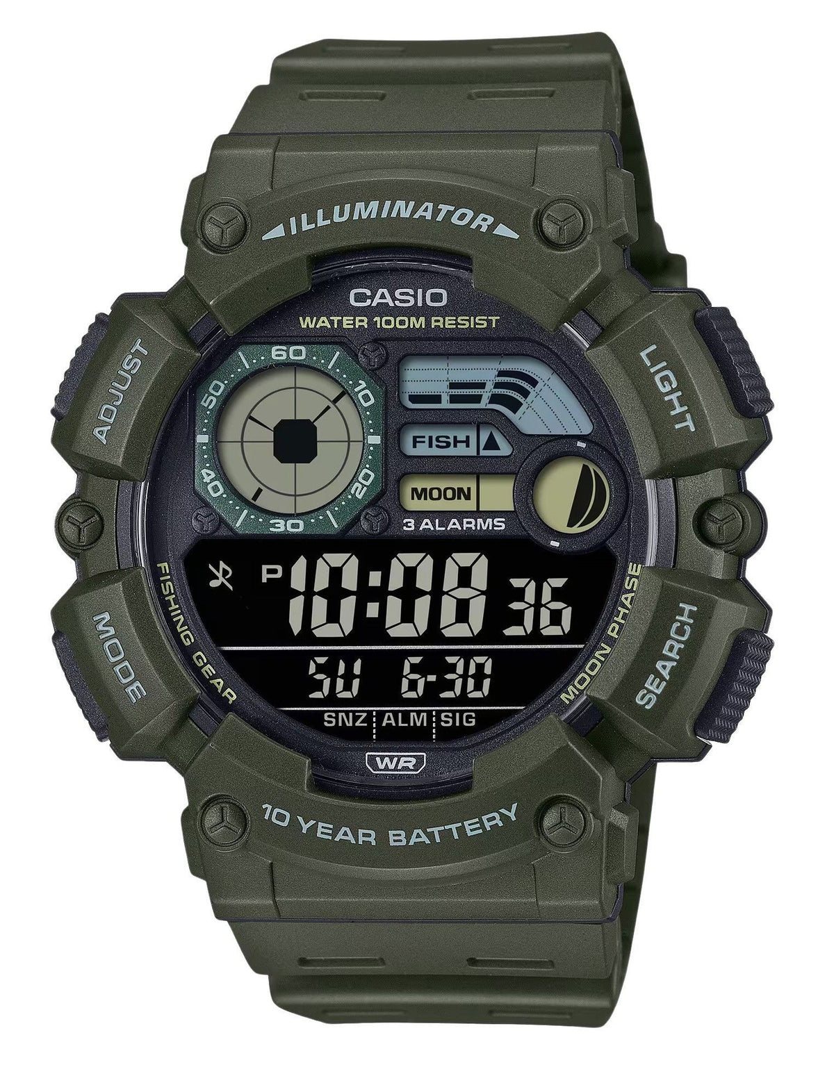 Casio Digital Resin Strap Quartz WS-1500H-3BV 100M Men's Watch