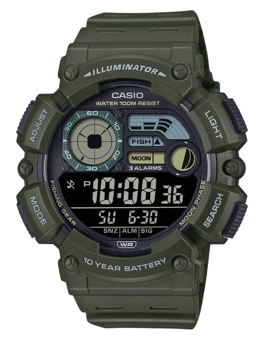 Casio Digital Resin Strap Quartz WS-1500H-3BV 100M Men's Watch