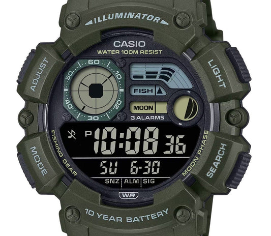 Casio Digital Resin Strap Quartz WS-1500H-3BV 100M Men's Watch