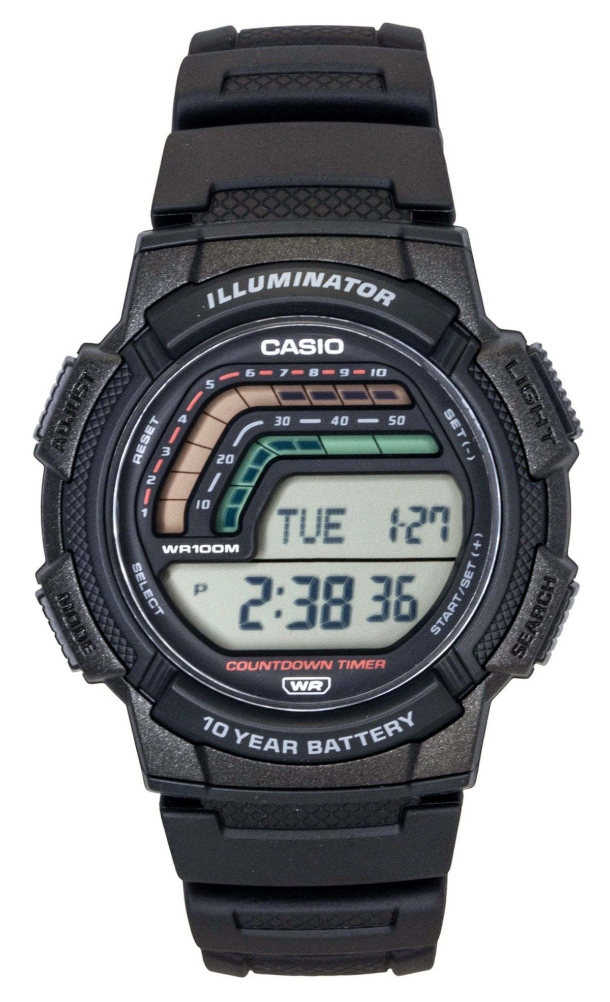 Casio Digital Resin Strap Quartz WS-1800-1AV 100M Men's Watch