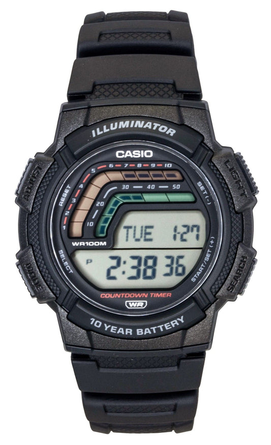 Casio Digital Resin Strap Quartz WS-1800-1AV 100M Men's Watch
